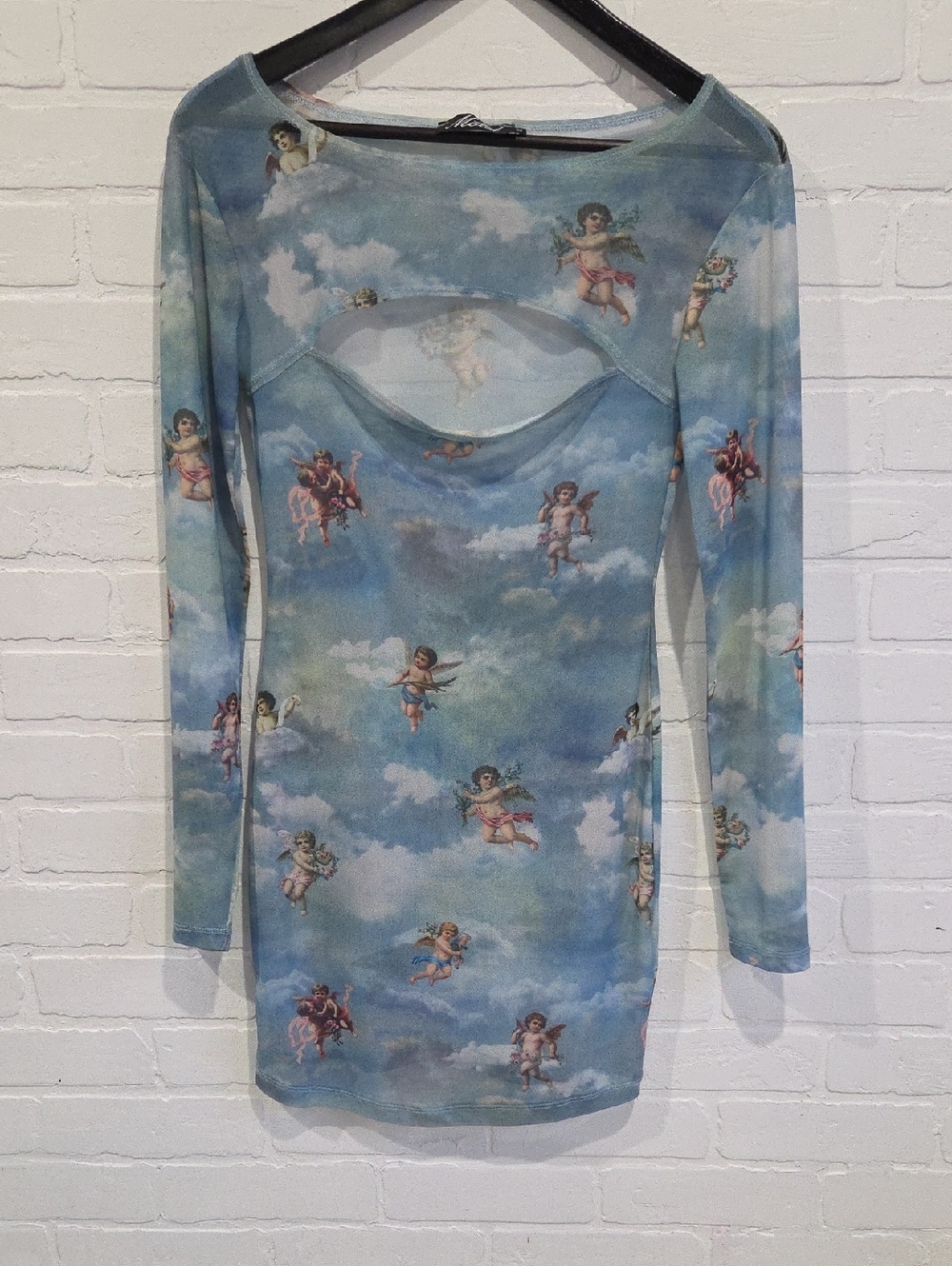 Motel Rocks Sheer Mesh Cherub Mini Dress